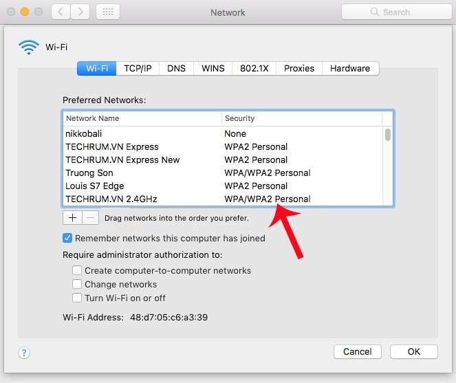 cách thiết lập chế độ Wifi trên Macbook