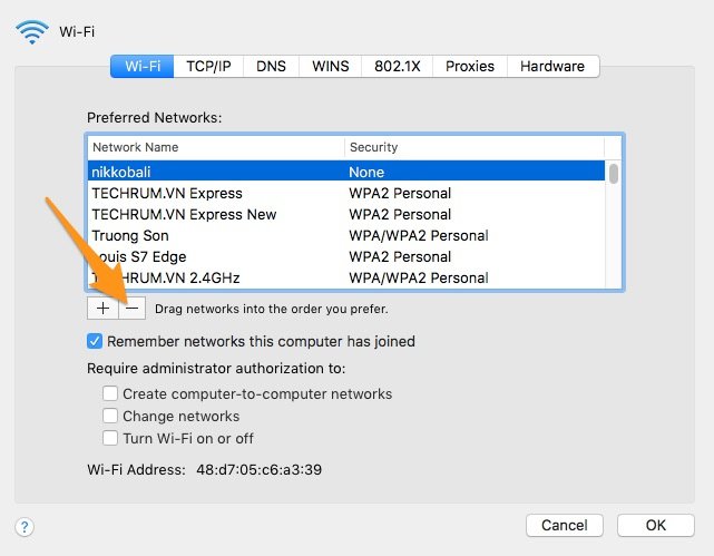 cách thiết lập chế độ Wifi trên Macbook
