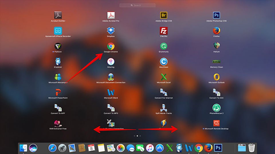 sử dụng Launchpad trên macOS Sierra