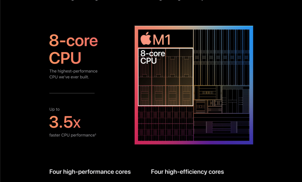 hiệu suất macbook chip m1