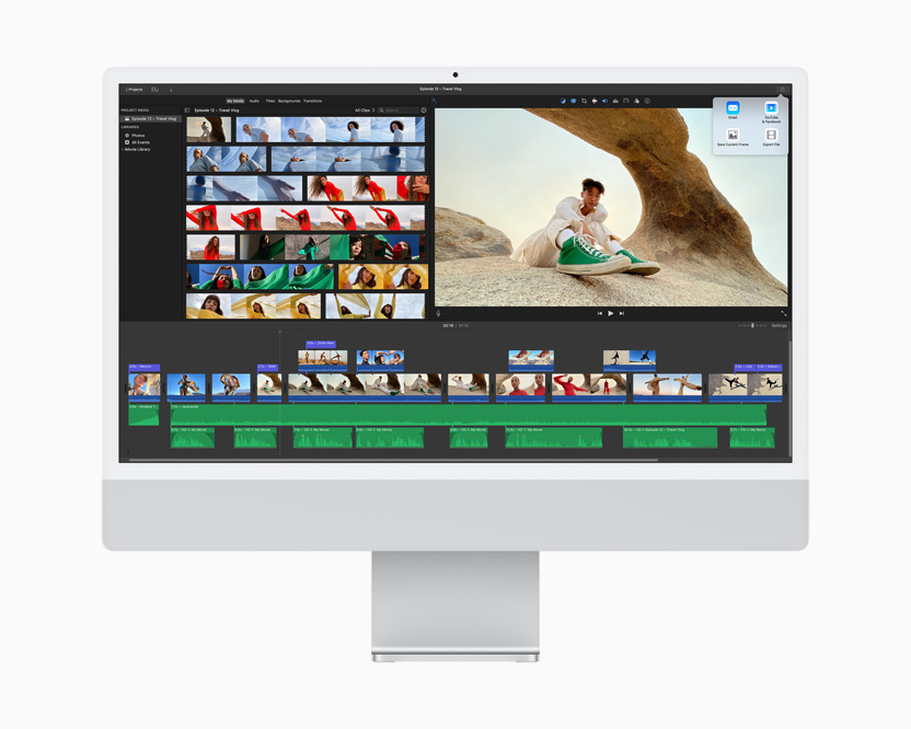 M1 trên iMac 24-inch 2021 - edit video
