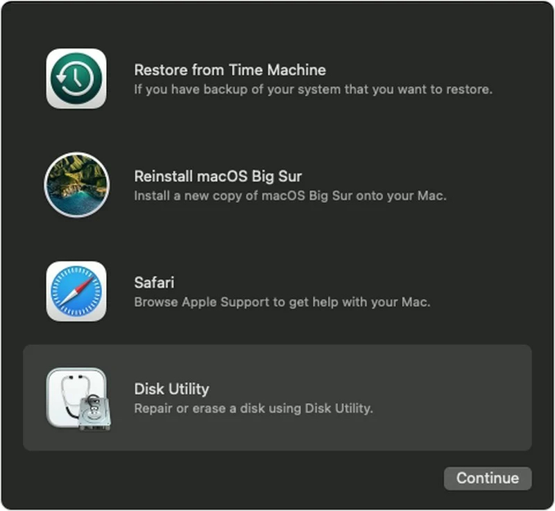 MacOS BigSur Recovery