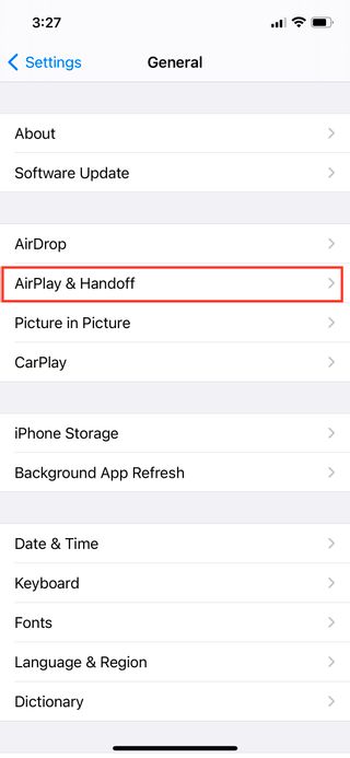 Settings-Airplay-Handoff-on-iPhone