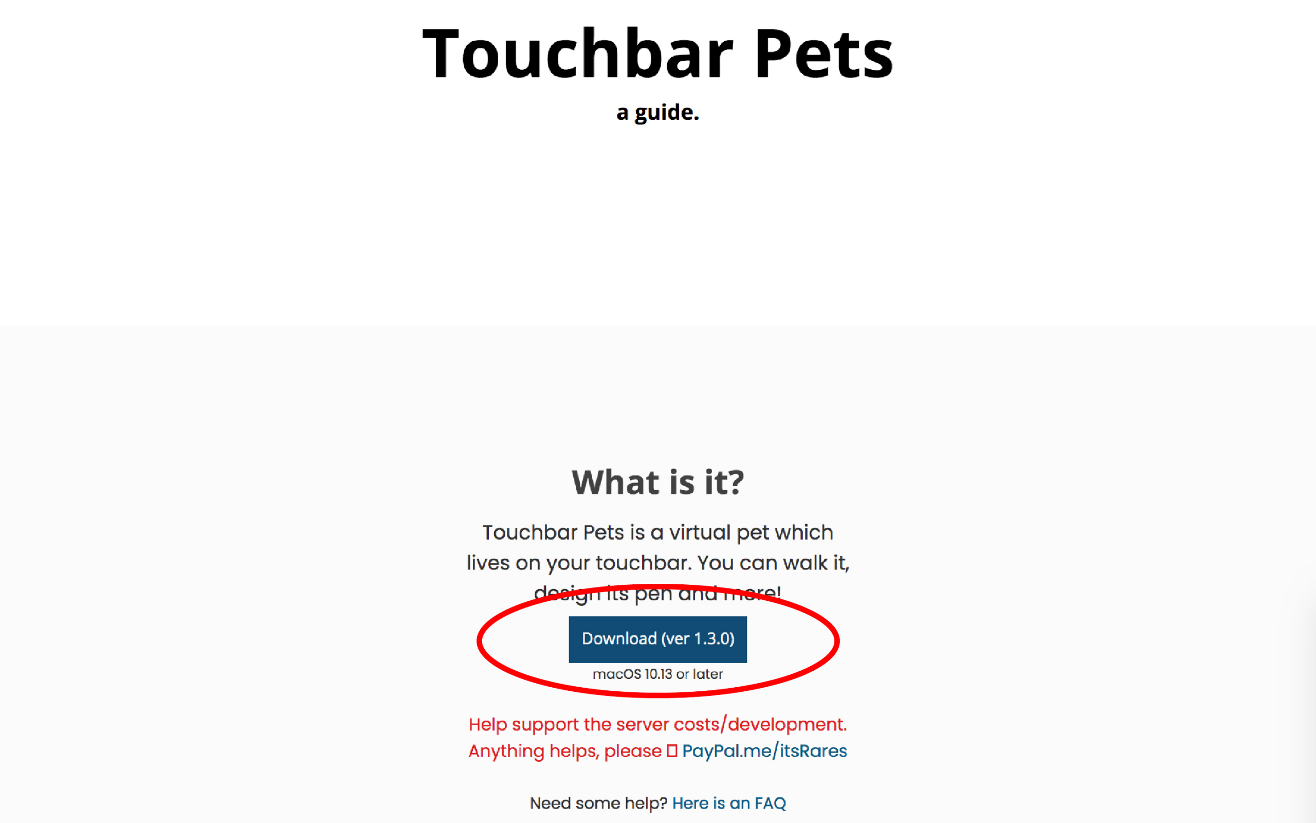 Tải xuống Touchbar Pets