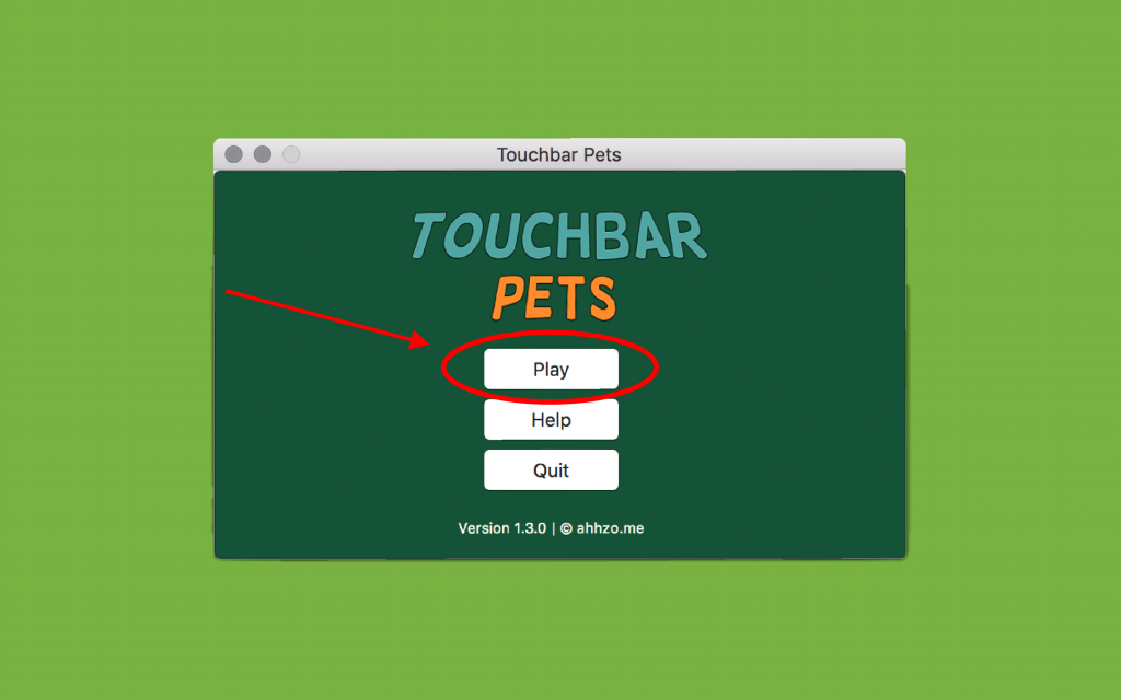 how to get touch bar pet