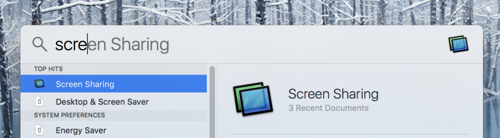 Screen Sharing macOS 