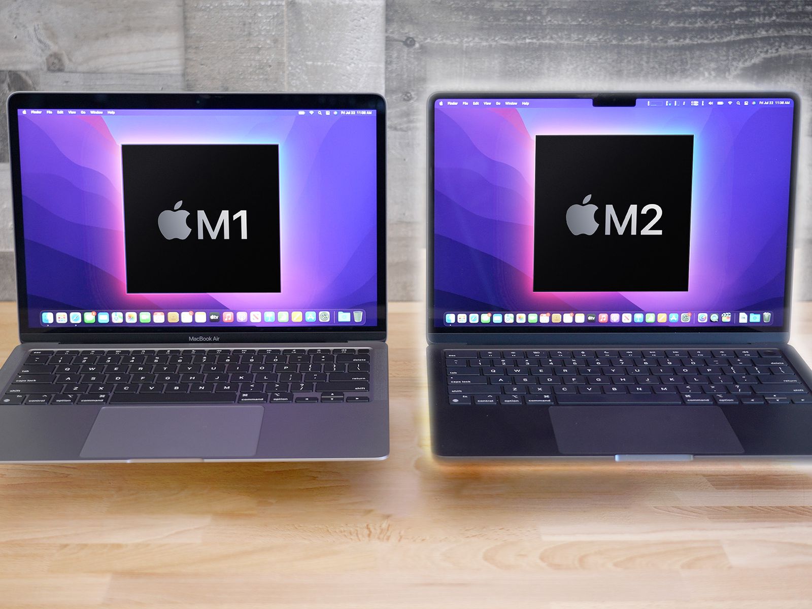 MacBook Air 2022 vs MacBook Air 2020 M1 Màn đo sức kịch tính 2 sản
