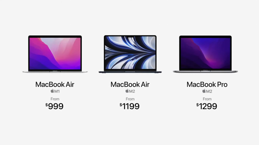 Mức giá bán khi ra mắt giữa MacBook Air 2022 vs MacBook Air 2020