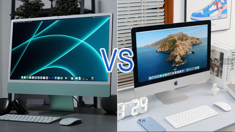 Thiết kế giữa iMac M1 vs iMac 2017