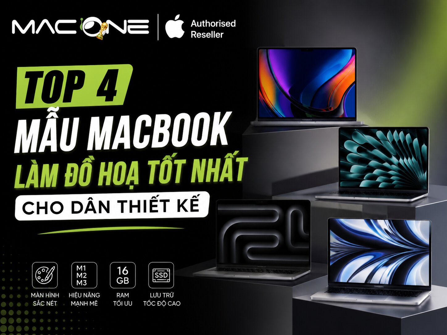 Top 4 Mẫu Macbook Làm Đồ Hoạ Đáng Mua Nhất 2026 Cho Dân Thiết Kế