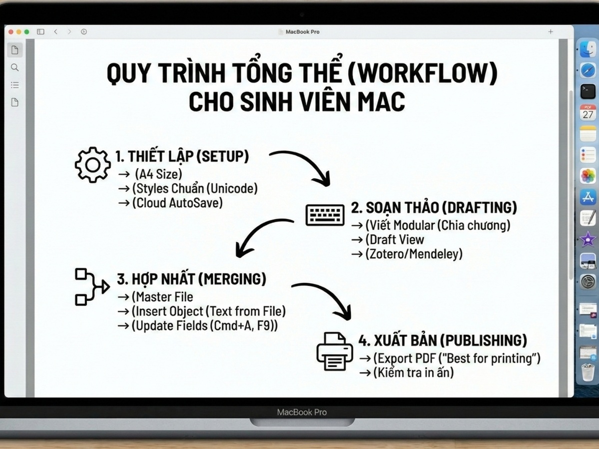 Làm Khóa Luận 100 Trang Trên MacBook: Giải Mã "Ác Mộng" Word & Cách Xử Lý Triệt Để