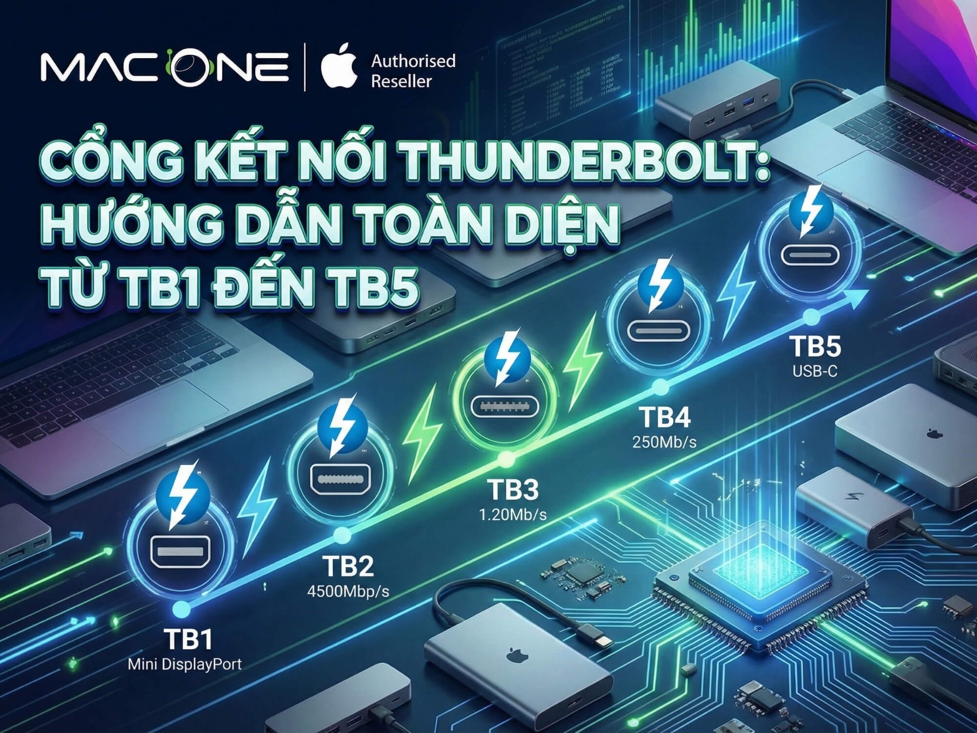 Cổng Kết Nối Thunderbolt: Hướng Dẫn Toàn Diện Từ TB1 Đến TB5