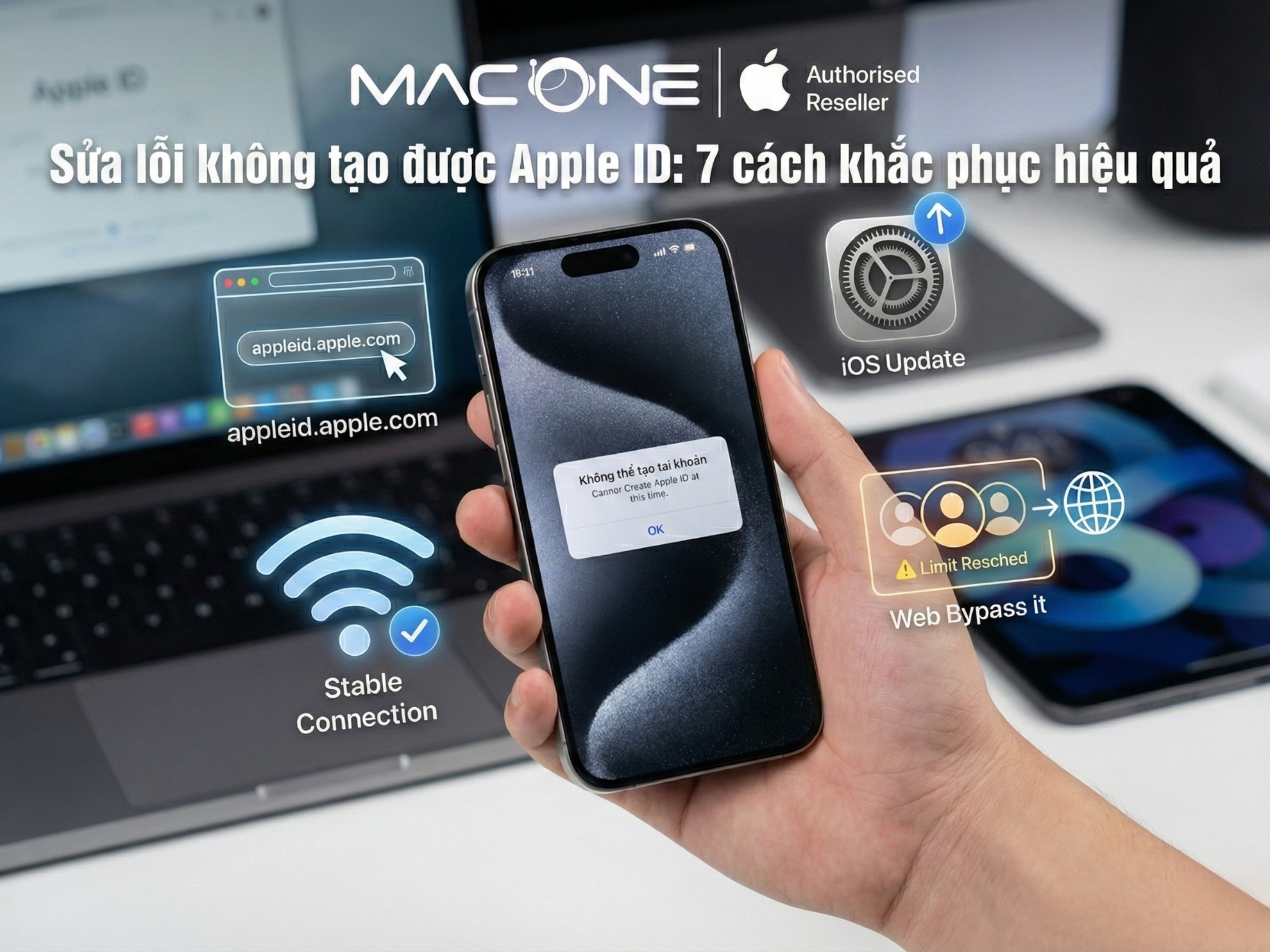 Sửa lỗi không tạo được Apple ID: 7 cách khắc phục hiệu quả