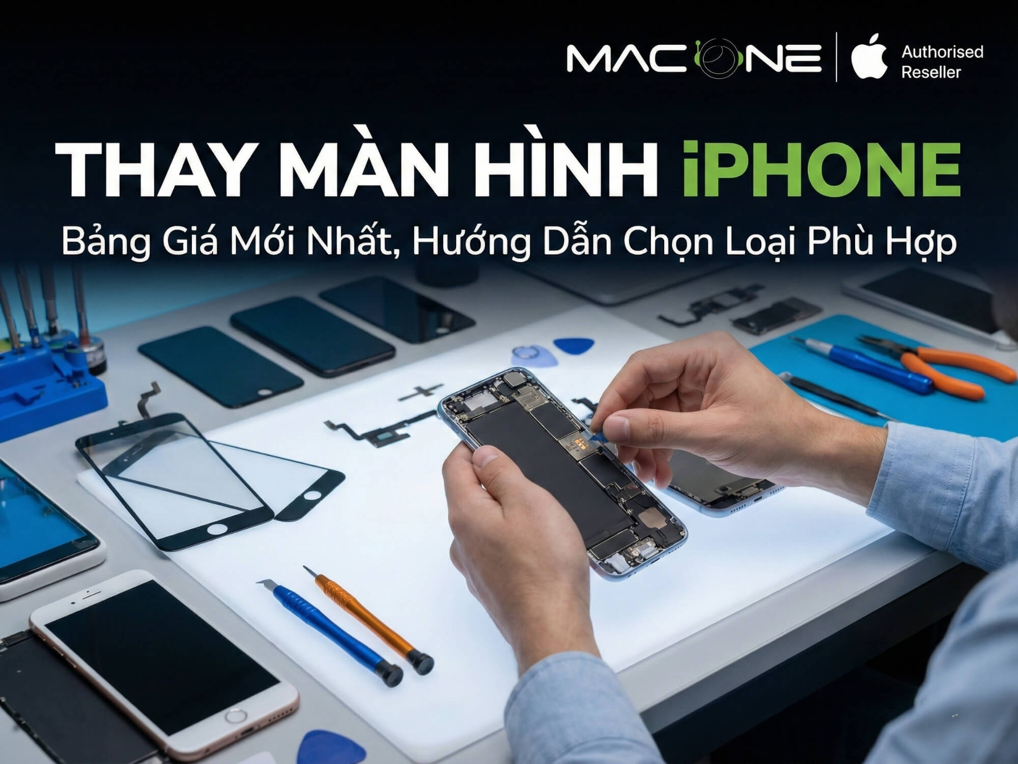 Thay Màn Hình iPhone — Bảng Giá 2026, Hướng Dẫn Chọn Loại Phù Hợp