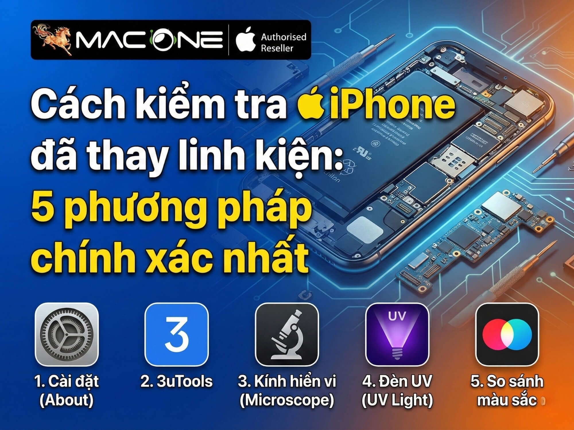 Cách kiểm tra iPhone đã thay linh kiện: 5 phương pháp chính xác nhất