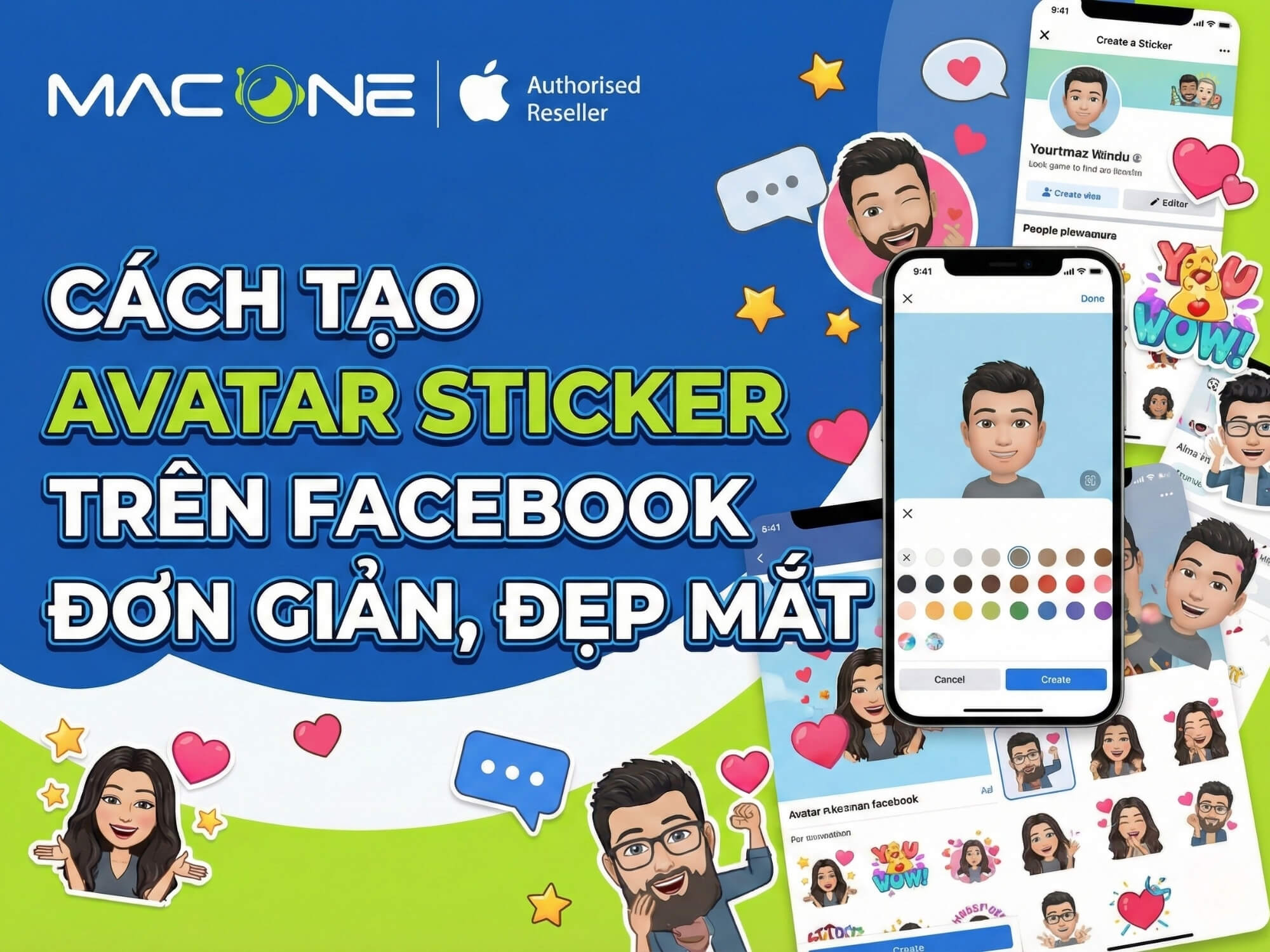 Cách tạo avatar sticker trên Facebook đơn giản, đẹp mắt