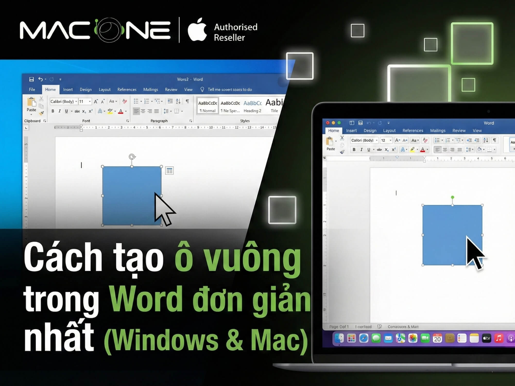Cách tạo ô vuông trong Word đơn giản nhất (Windows & Mac 2026)