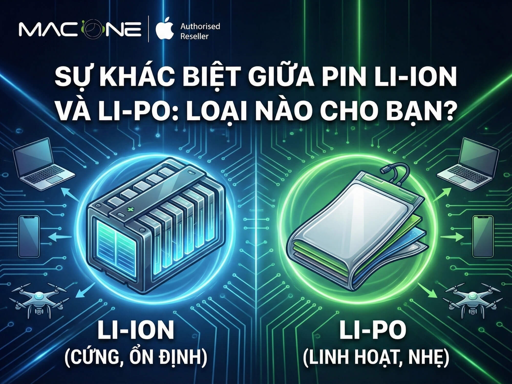 Sự khác biệt giữa Pin Li-Ion và Li-Po: Loại nào cho bạn?