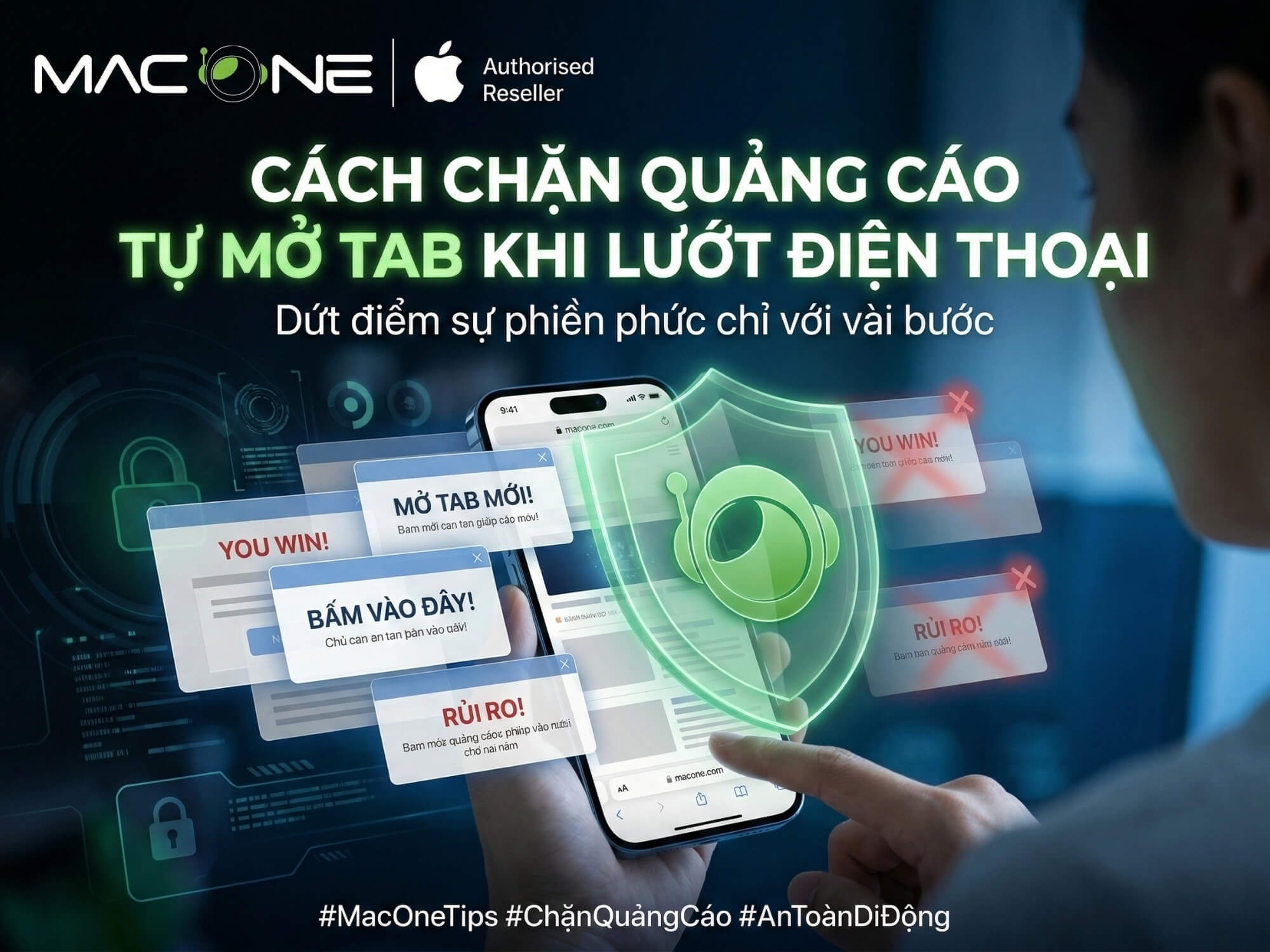 Cách chặn quảng cáo tự mở tab khi lướt điện thoại