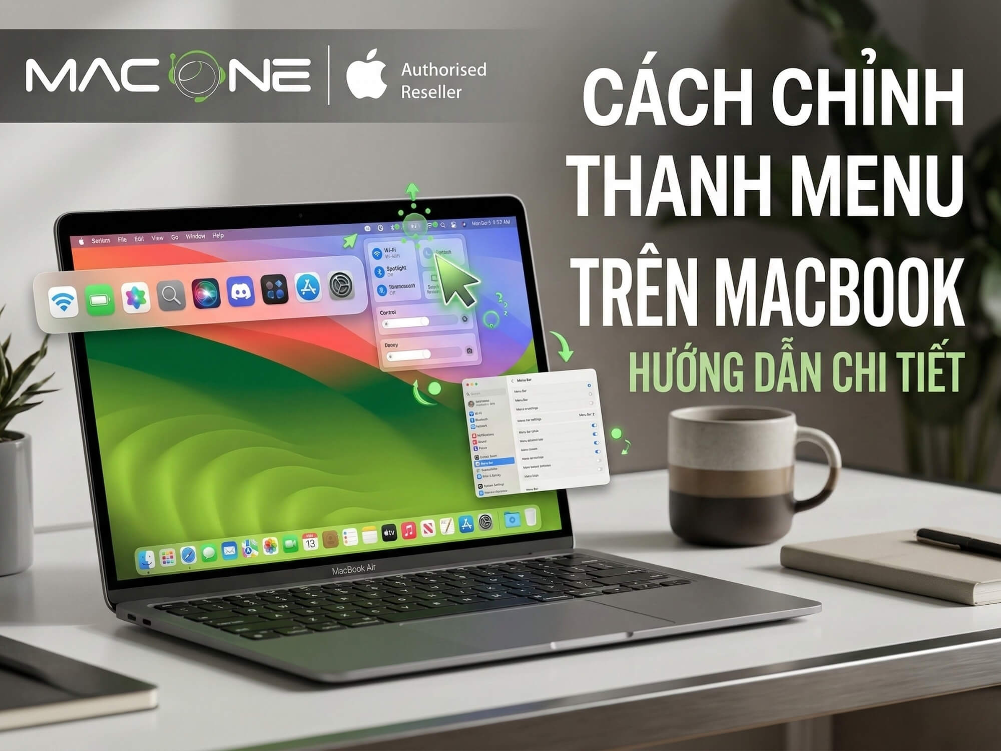 Cách chỉnh thanh menu trên MacBook: Hướng dẫn chi tiết
