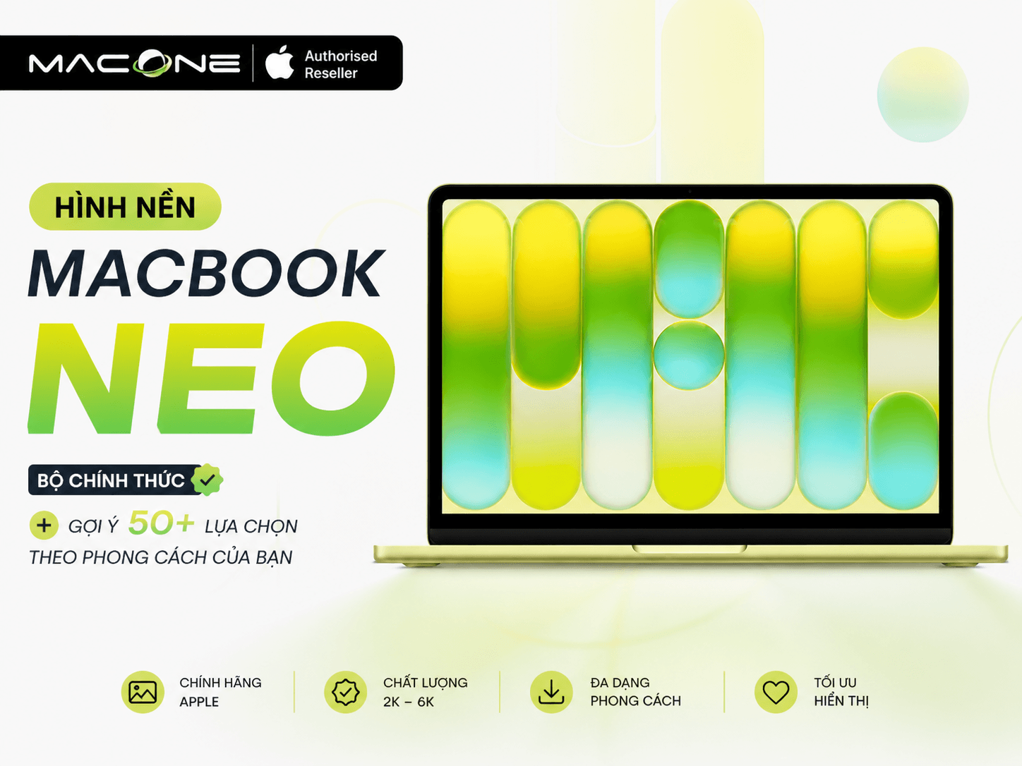 Hình Nền MacBook Neo: Bộ Chính Thức + Gợi Ý 50+ Lựa Chọn Theo Phong Cách Của Bạn