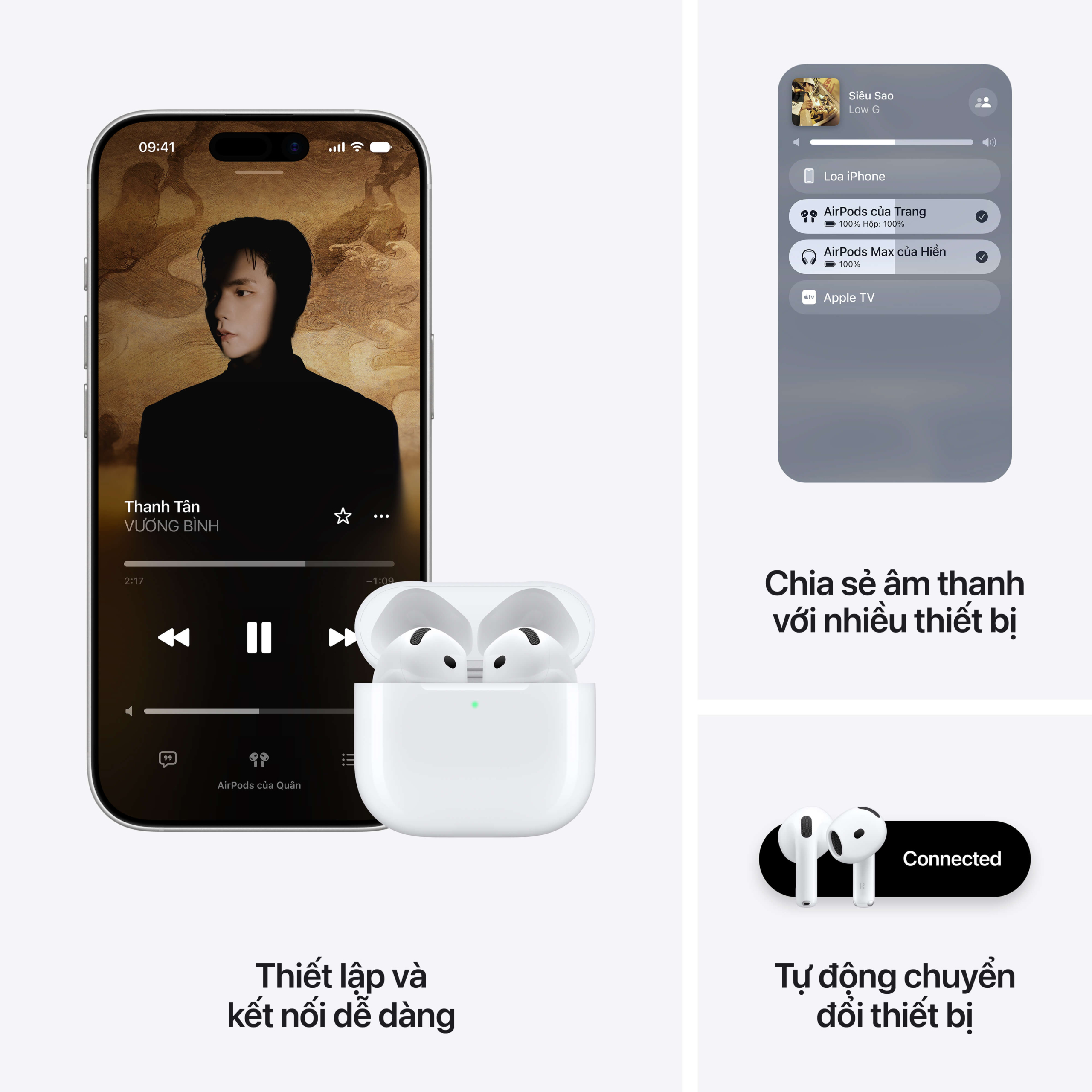 Tai nghe AirPods 5 Có Chủ Động Khử Tiếng Ồn – NEW